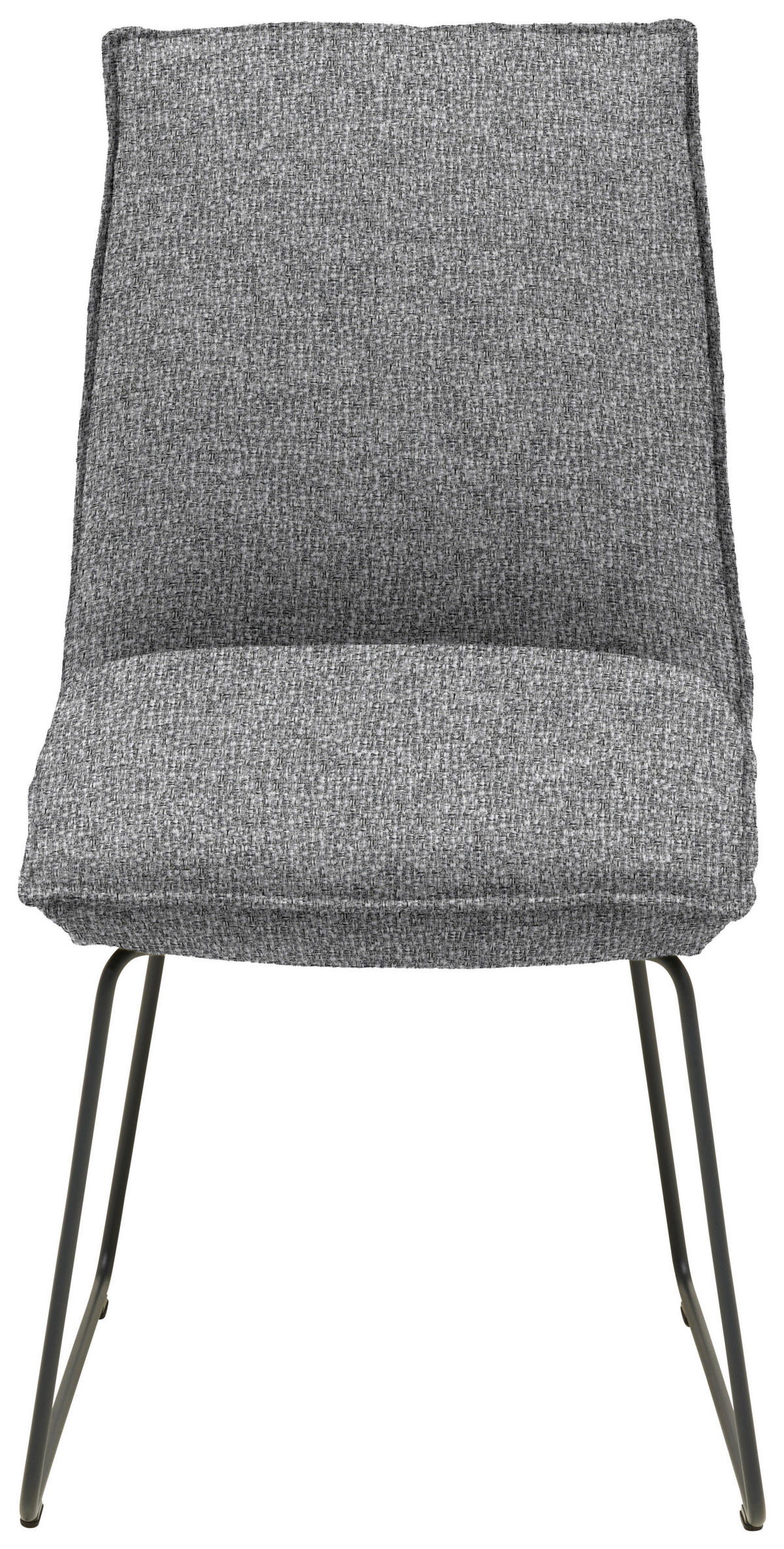 STUHL  Stoff-/Lederauswahl Webstoff  - Graphitfarben/Grau, Design, Textil/Metall (52/85/66cm) - Cassando