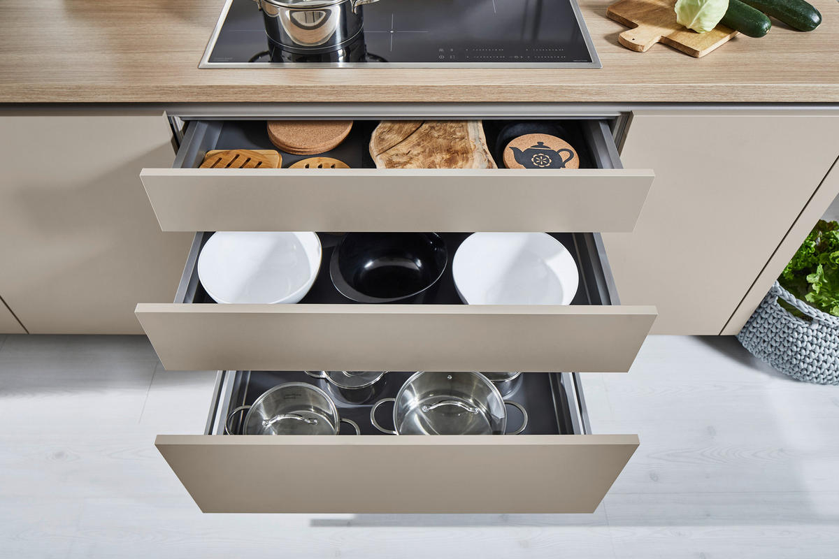 INBYGGNADSKÖK   - lavagrå, Design, trämaterial - Dieter Knoll