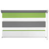 DOPPELROLLO  halbtransparent   80/210 cm   - Weiß/Grau, Basics, Kunststoff (80/210cm)