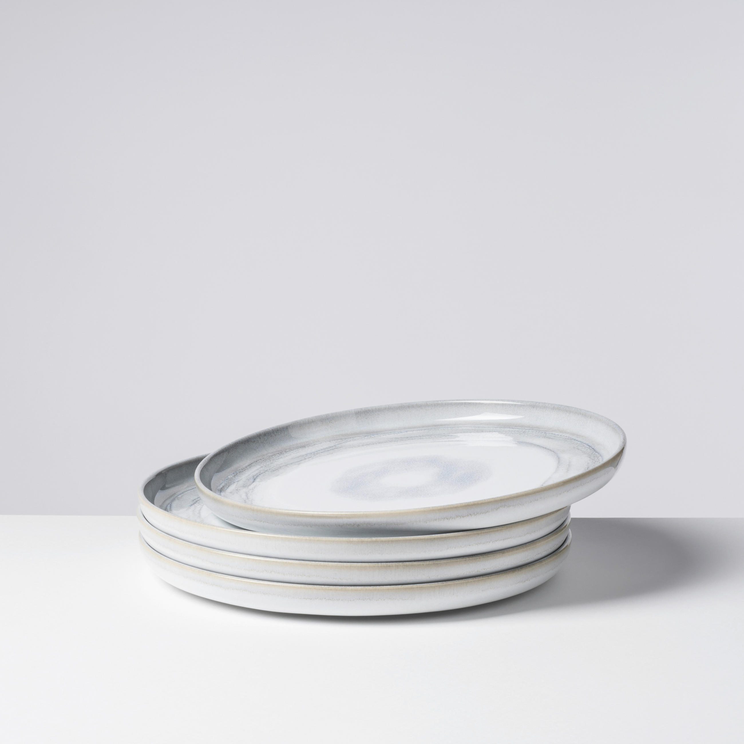 SPEISETELLERSET Weiß, Hellgrau 27,8/3 cm TIEFER SEE  - Hellgrau/Weiß, Basics, Keramik (27,8/3cm) - Gipfelstück