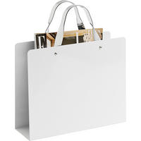 ZEITUNGSSTÄNDER Metall Weiß, Chromfarben  - Chromfarben/Weiß, Design, Metall (30/25/35,3/10cm) - Boxxx