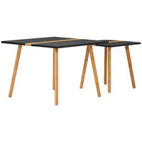 SATZTISCH Bambus quadratisch Schwarz, Naturfarben  - Schwarz/Naturfarben, MODERN, Holz (60/40/60/40/45/40cm) - MID.YOU