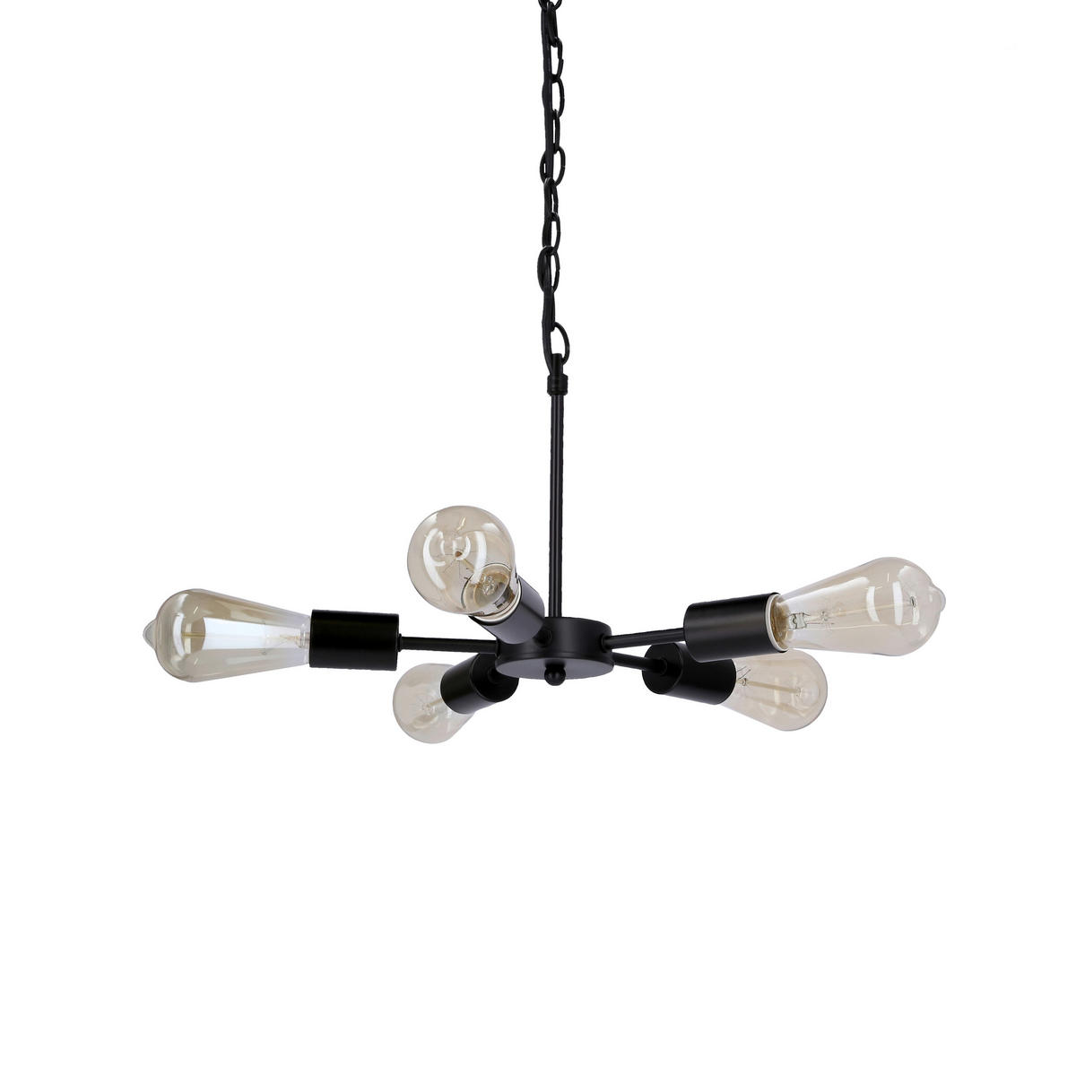 PENDELLEUCHTE Sparta 36/36/105 cm   - Schwarz, Design, Metall (36/36/105cm)