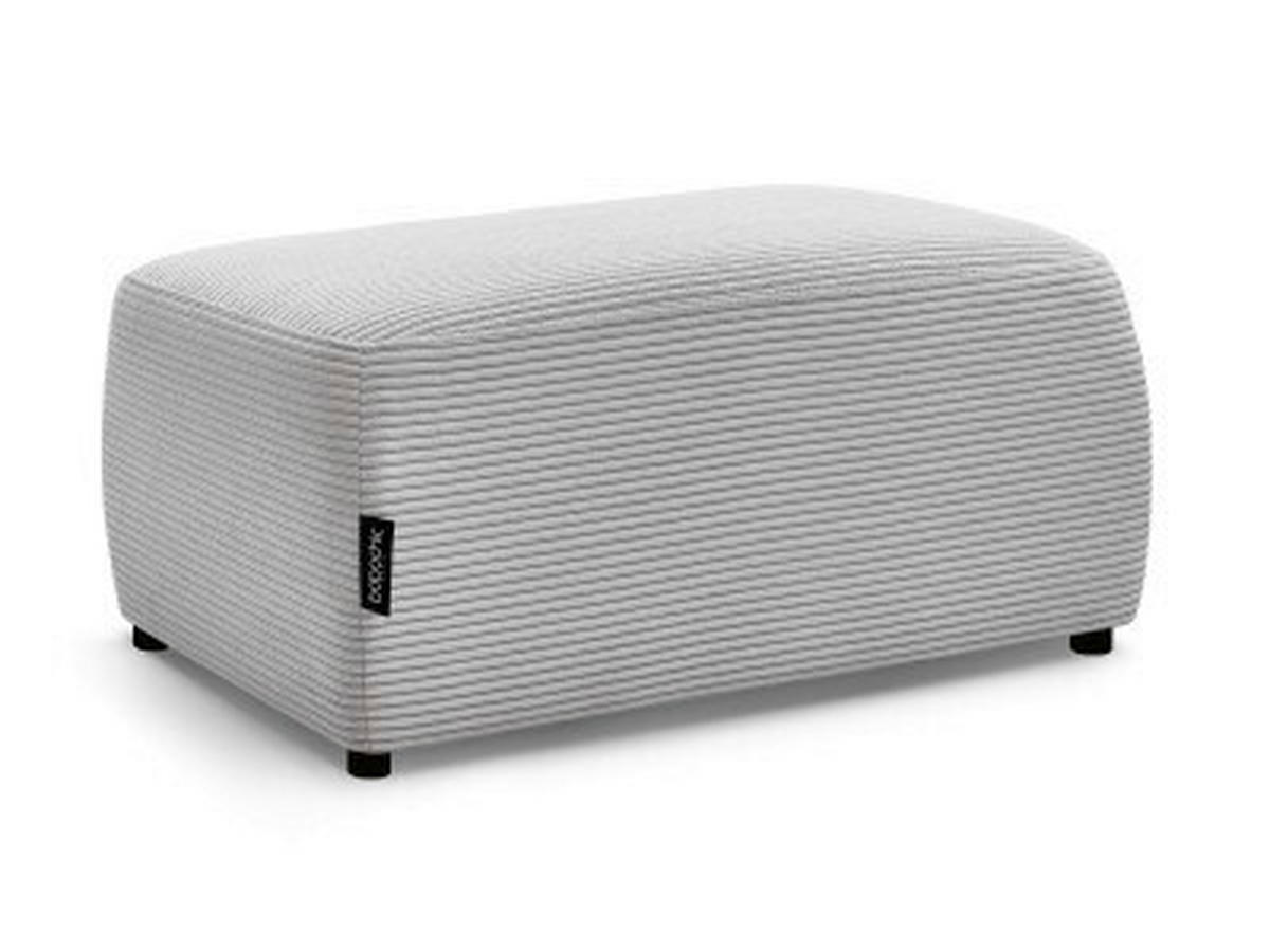 HOCKER ATILLA Cord Hellgrau  - Hellgrau/Schwarz, MODERN, Kunststoff/Textil (92/44/48cm)