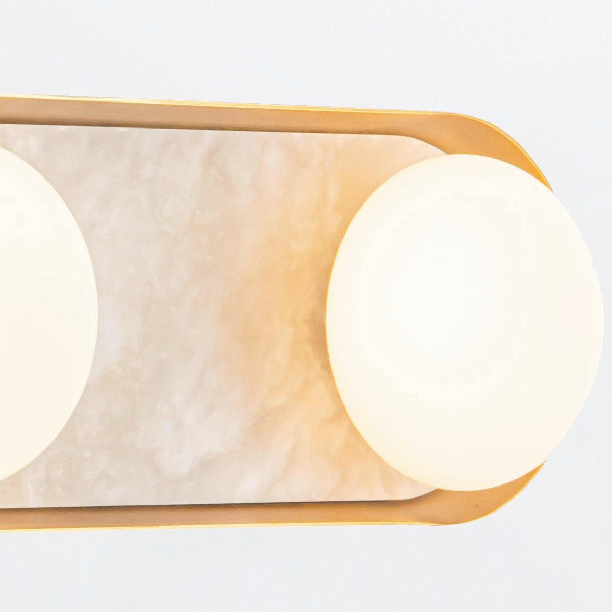 LED-WANDLEUCHTE    - Messingfarben, KONVENTIONELL, Glas/Stein (14,2/59,1/0,91cm) - Elstead Lighting