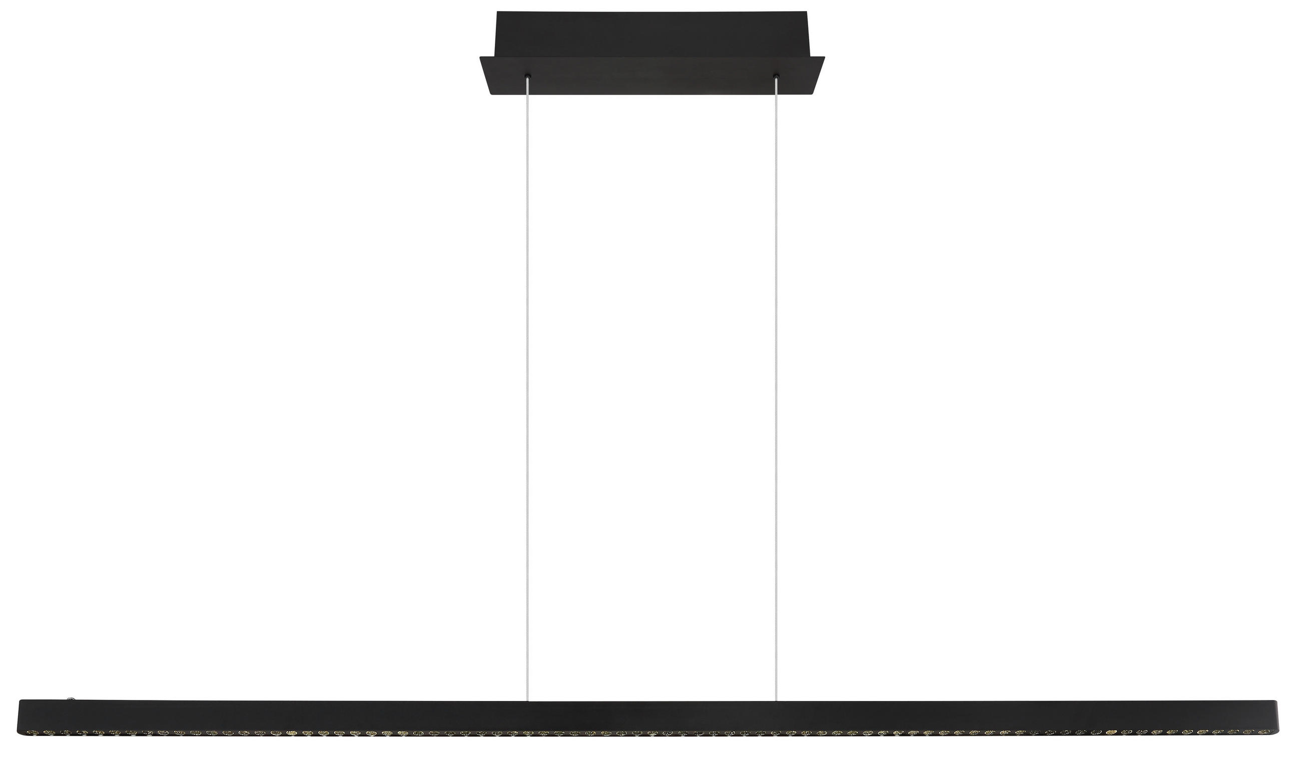 LED-HÄNGELEUCHTE 150/9/120 cm  - Transparent/Schwarz, Design, Kunststoff/Metall (150/9/120cm)