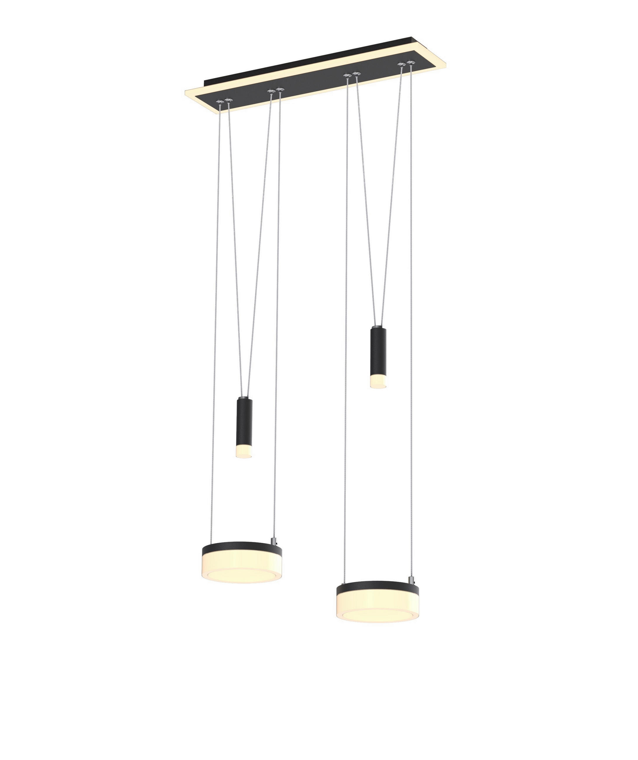 Lampă Suspendată Cu Led 52/15/150 cm  - negru, Design, plastic/metal (52/15/150cm) - Wofi