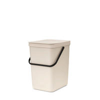 ODPADKOVÝ KOŠ  25 l - béžová, Basics, plast (34,5/40,1/26,80cm) - Brabantia