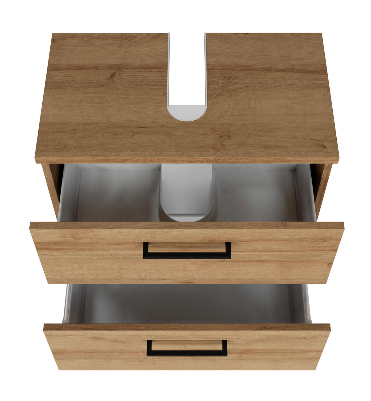 BADEZIMMER 2-teilig  in 70 cm  - Eichefarben/Schwarz, KONVENTIONELL, Holzwerkstoff/Metall (70cm) - Pelipal