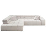ECKSOFA Hellgrau Feincord  - Hellgrau/Schwarz, Design, Kunststoff/Textil (213/317cm) - Hom`in