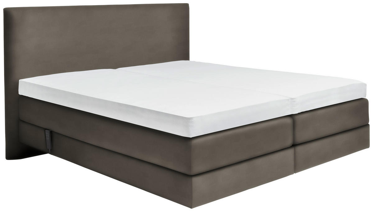 BOXSPRINGBETT 200/200 cm  in Taupe  - Taupe, Konventionell, Holz/Textil (200/200cm) - Dieter Knoll