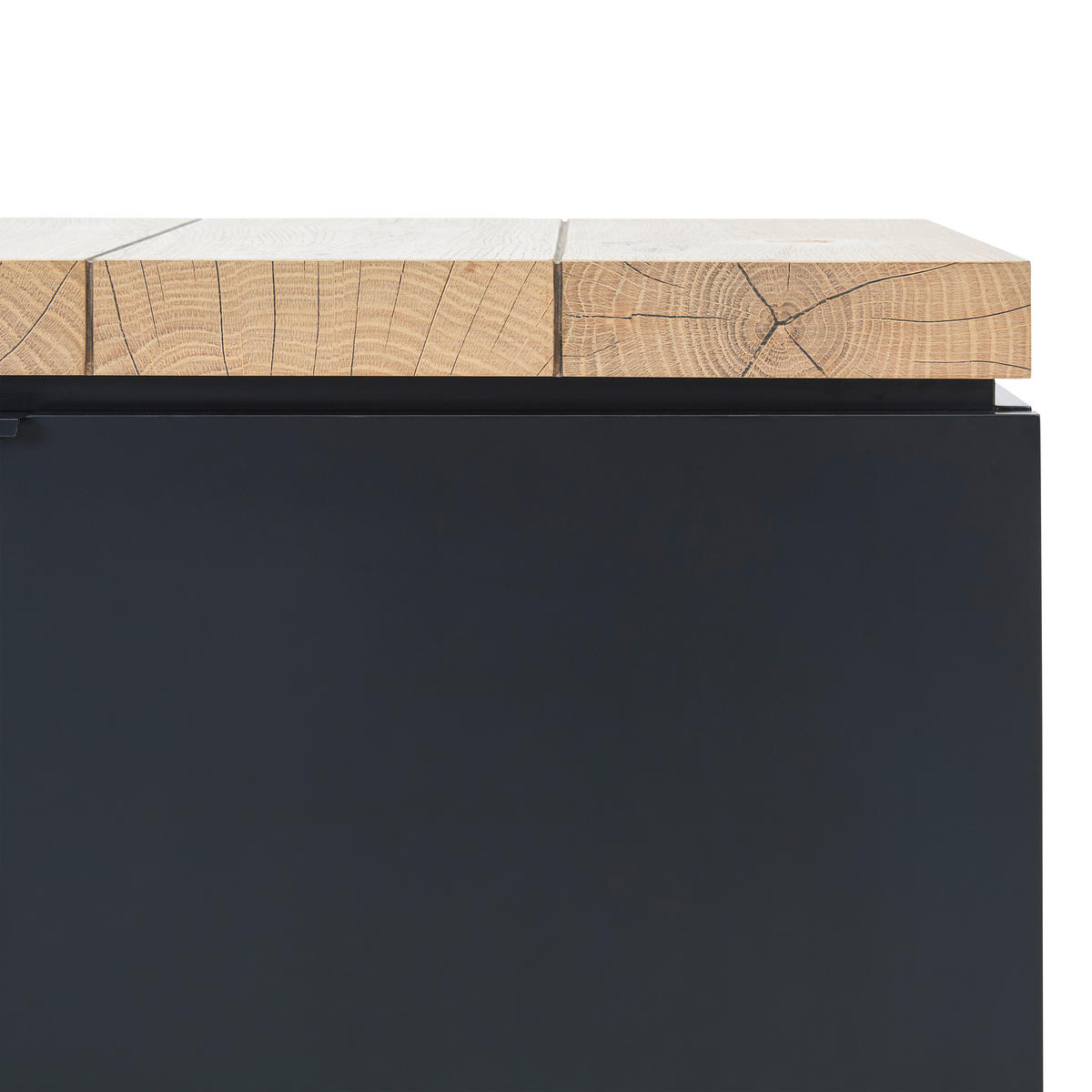 SIDEBOARD  in 180/80/40 cm  - Schwarz/Eiche Artisan, KONVENTIONELL, Holzwerkstoff/Metall (180/80/40cm) - Xora