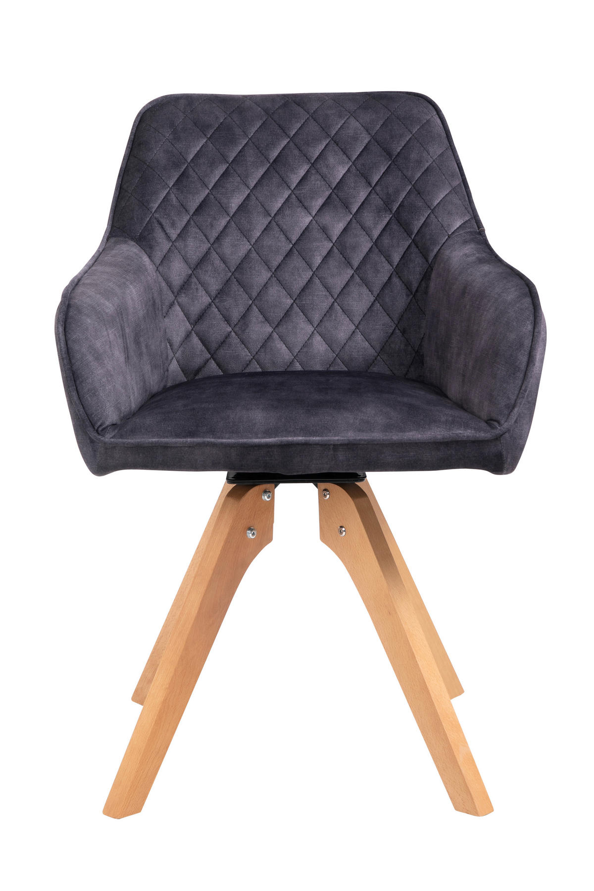 ARMLEHNSTUHL  in Samt  - Eichefarben/Schwarz, MODERN, Holz/Textil (59/85/61cm) - Livetastic