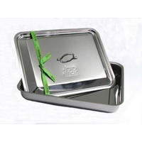 TAVĂ DE COPT - culoare inox, Basics, metal (38/29/7,5cm)