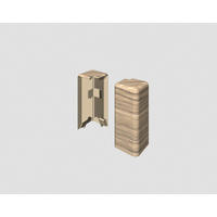 AUßENECKE - Eichefarben/Grau, KONVENTIONELL, Kunststoff (1.6/0.7/5.9cm) - Egger Holzwerkstoffe
