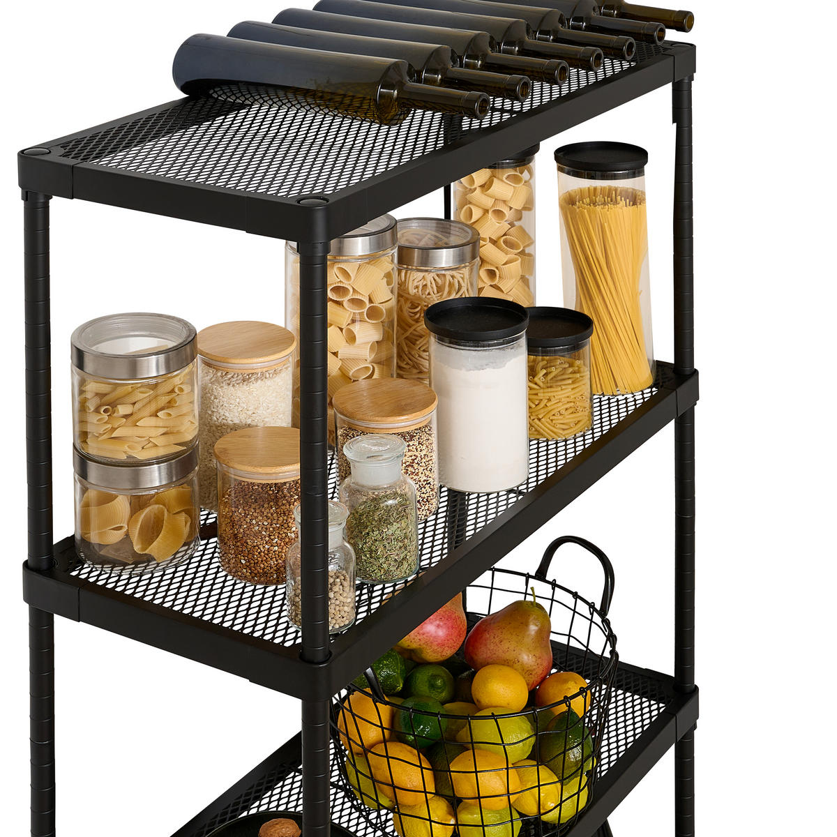 REGAL  75/150/32 cm Schwarz  - Schwarz, Basics, Kunststoff/Metall (75/150/32cm) - Carryhome