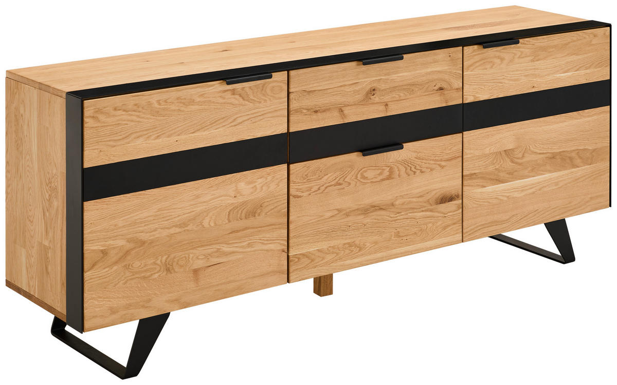 LOWBOARD  in 181/62/42 cm  - Schwarz, KONVENTIONELL, Holz/Holzwerkstoff (181/62/42cm) - Landscape