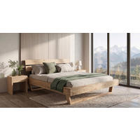 BALKENBETT 180/200 cm  in Naturfarben   - Naturfarben/Akaziefarben, MODERN, Holz (180/200cm) - MID.YOU