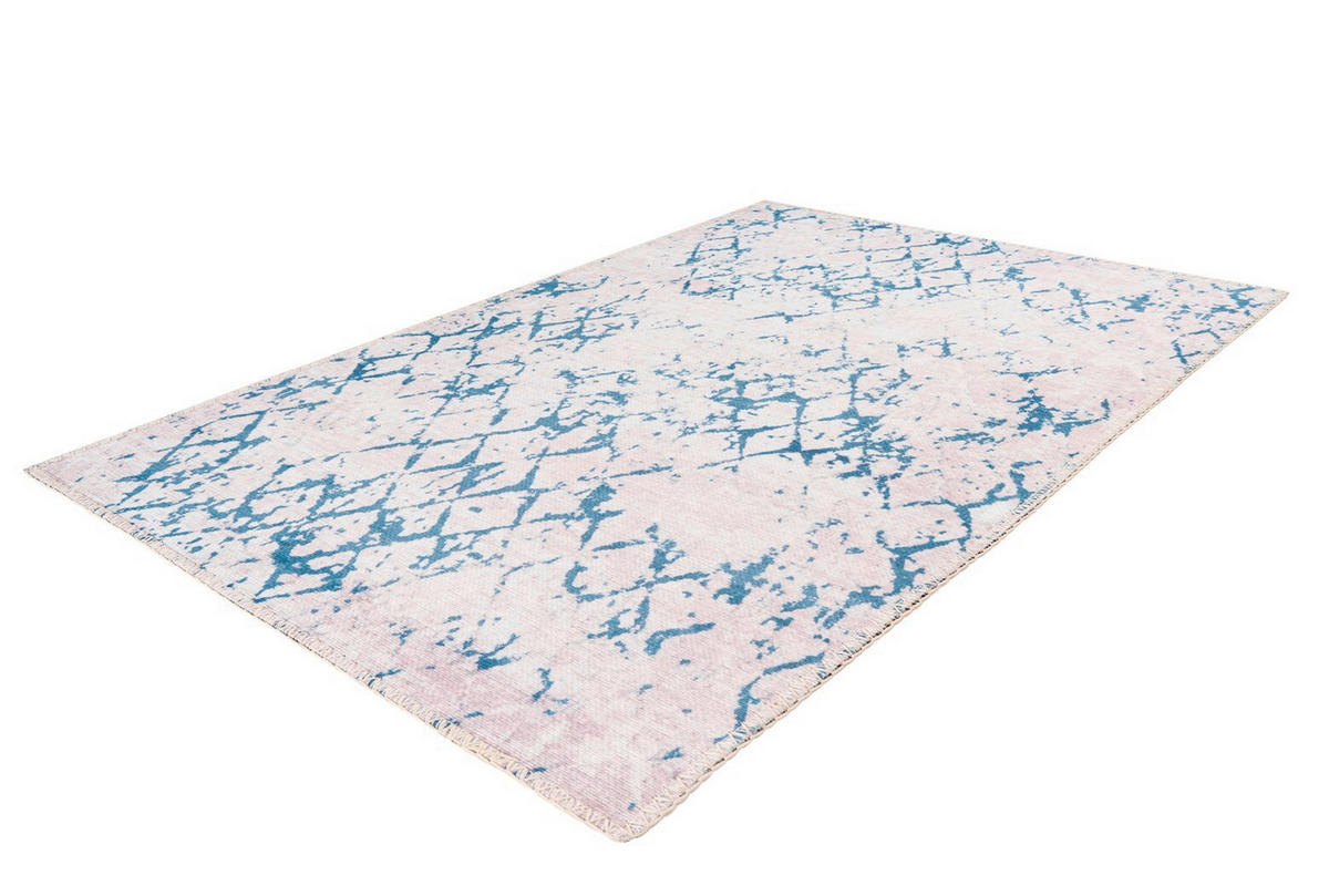 FLACHWEBETEPPICH 200/290 cm Peron 400 Weiß / Blau Blau, Weiß  - Blau/Weiß, KONVENTIONELL, Textil (200/290cm)
