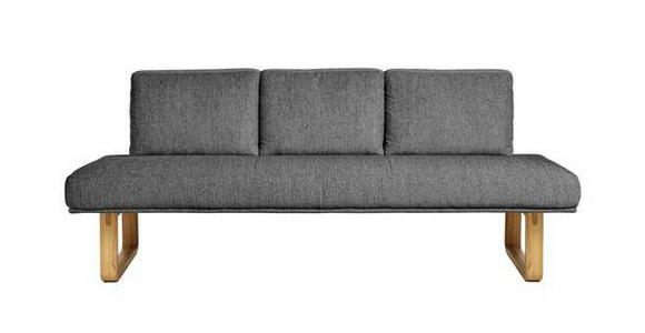 SITZBANK 224/92/78 cm in Grau - Eichefarben/Grau, Design, Holz/Textil (224/92/78cm) - Dieter Knoll