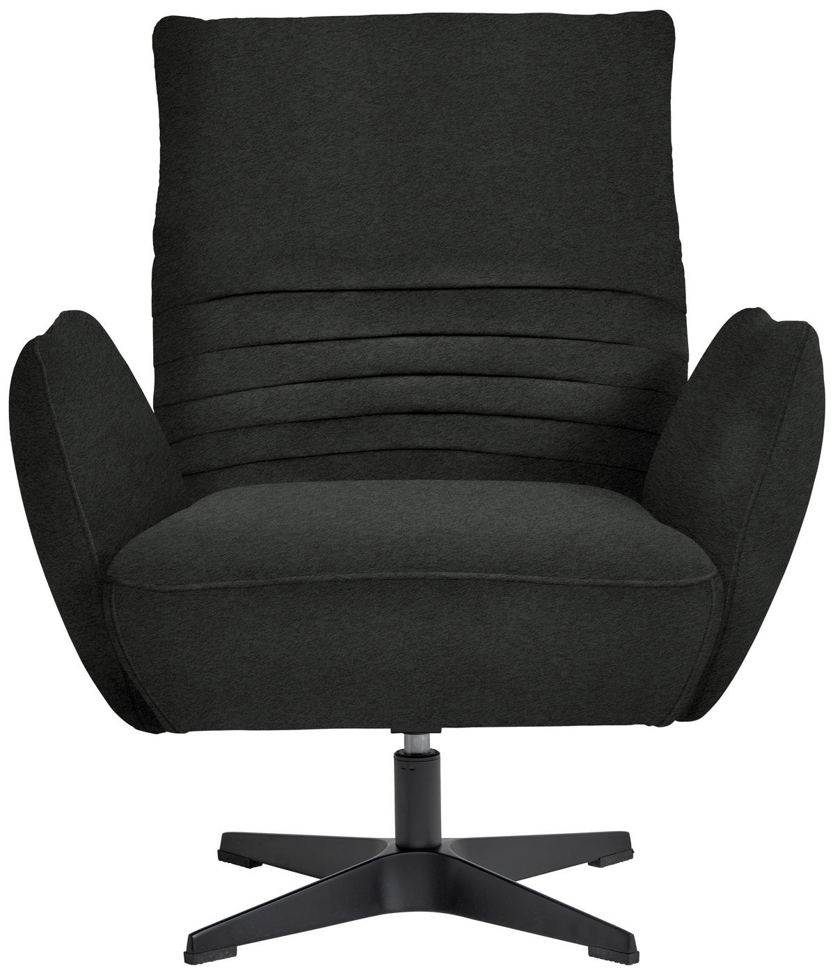 SESSEL in Teddystoff Anthrazit  - Anthrazit/Schwarz, Design, Textil/Metall (60/94/86cm) - Dieter Knoll