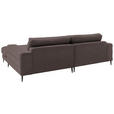 ECKSOFA  in Flachgewebe Hellbraun  253/177 cm  - Hellbraun/Schwarz, Design, Textil/Metall (253/177cm) - Dieter Knoll