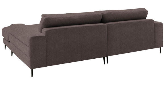 ECKSOFA  in Flachgewebe Hellbraun  253/177 cm  - Hellbraun/Schwarz, Design, Textil/Metall (253/177cm) - Dieter Knoll
