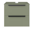 WASCHBECKENUNTERSCHRANK 60/53/38,5 cm - Schwarz/Grün, ROMANTIK / LANDHAUS, Holzwerkstoff/Metall (60/53/38,5cm) - Xora