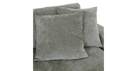 ECKSOFA in Flachgewebe Olivgrün  - Schwarz/Olivgrün, KONVENTIONELL, Holz/Textil (280/190cm) - Carryhome