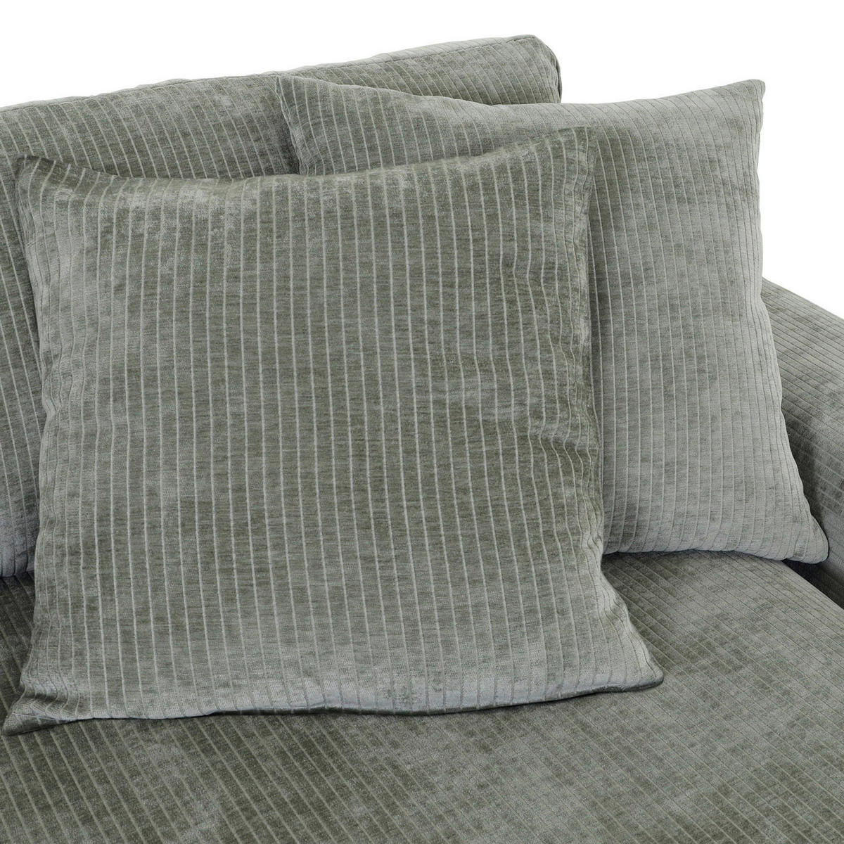 ECKSOFA in Flachgewebe Olivgrün  - Schwarz/Olivgrün, Konventionell, Holz/Textil (280/190cm) - Carryhome