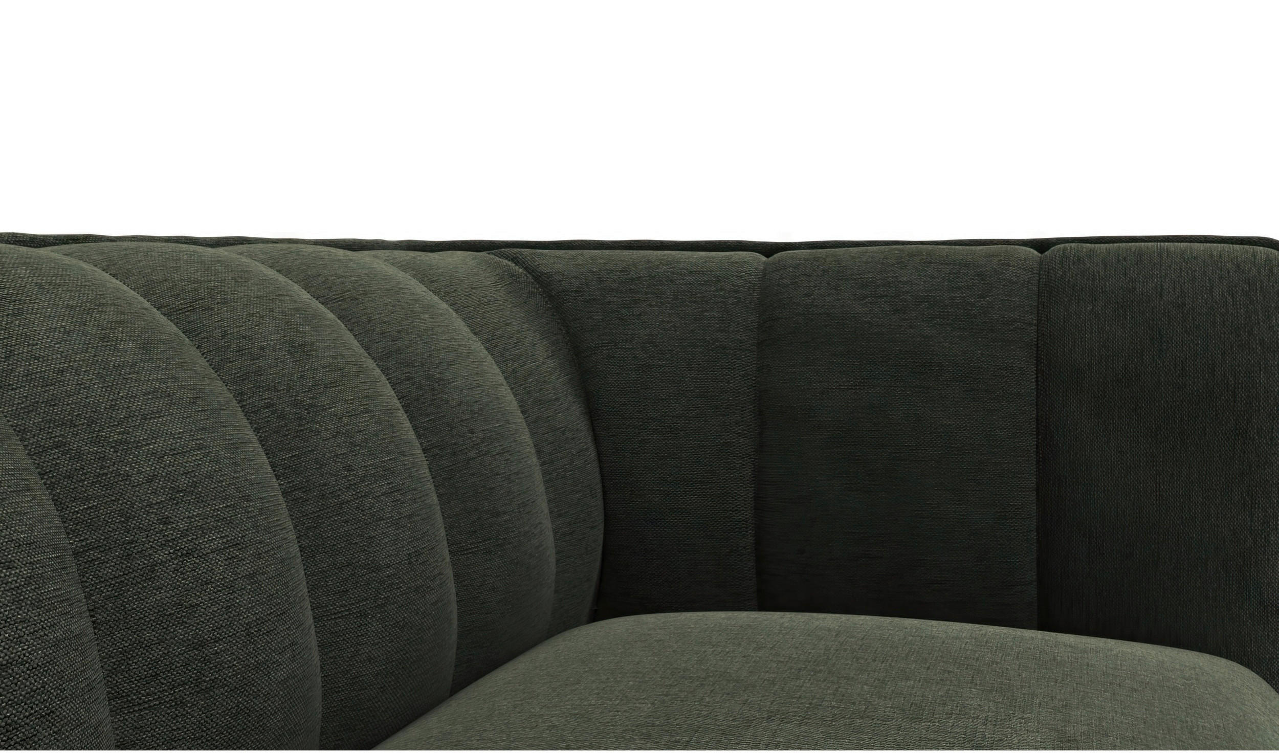 3-SITZER-SOFA Chenille, Webstoff, Flachgewebe Waldgrün  - Waldgrün/Schwarz, Design, Holz/Textil (209/75/91cm) - Livetastic