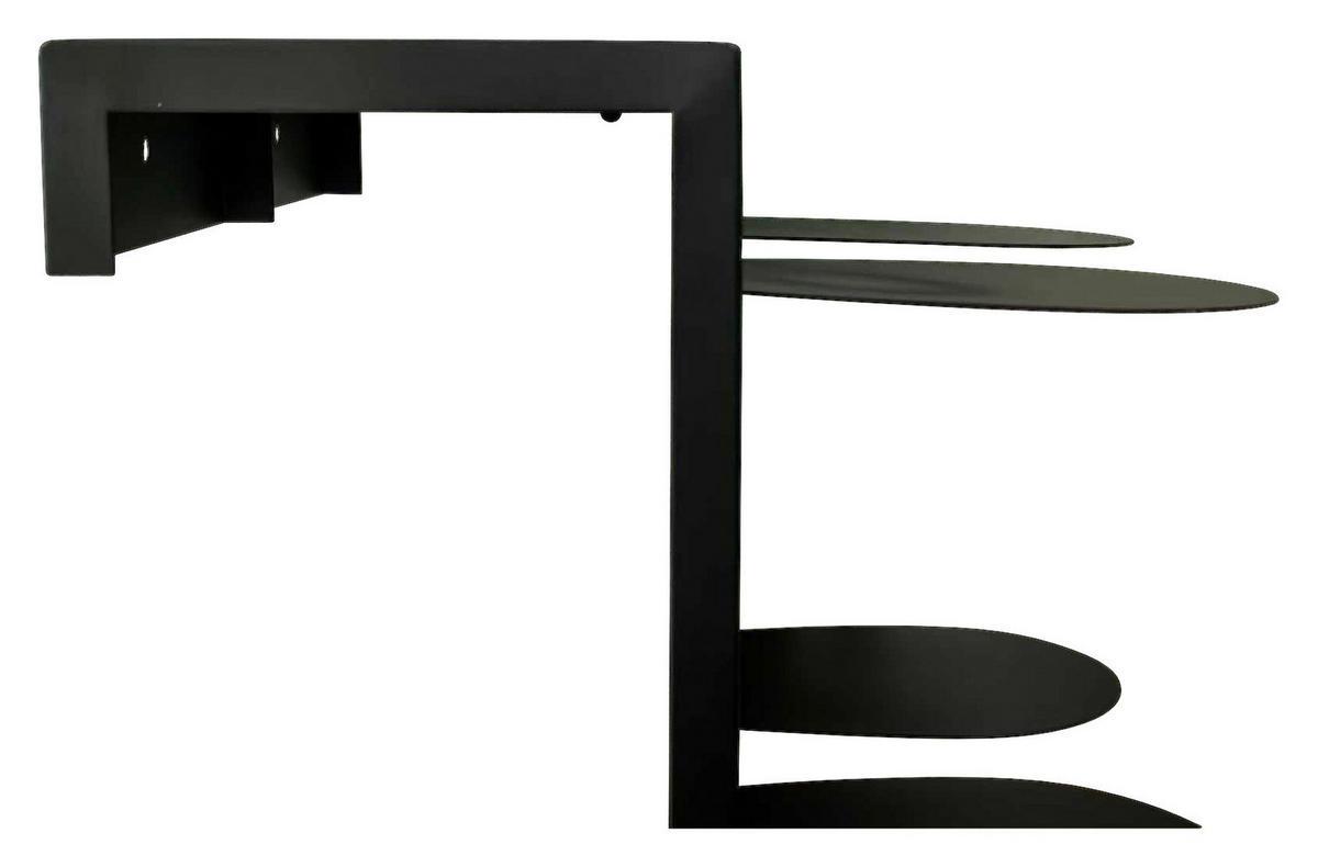 REGÁL NA TOPÁNKY, čierna, 30/100/30 cm - čierna, Basics, kov (30/100/30cm) - Carryhome