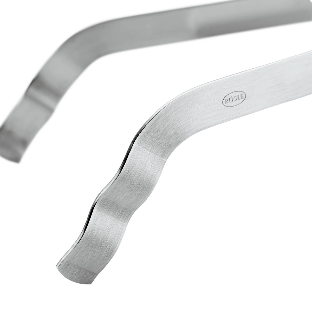 GRILLZANGE - Edelstahlfarben, Basics, Metall (35,5/5/8cm) - Rösle