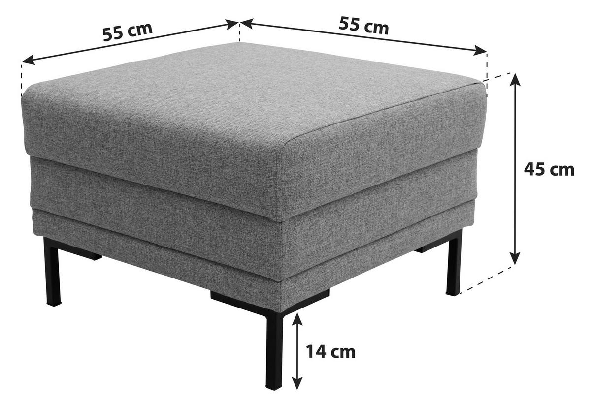 HOCKER Webstoff Messingfarben  - Messingfarben/Schwarz, Design, Textil/Metall (55/45/55cm) - LOOKS by W.Joop