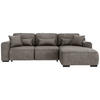 ECKSOFA  in Chenille Greige  - Greige/Grau, KONVENTIONELL, Kunststoff/Textil (293/205cm) - Carryhome