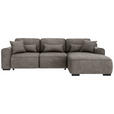 ECKSOFA Greige Chenille  - Greige/Grau, KONVENTIONELL, Kunststoff/Textil (293/205cm) - Carryhome