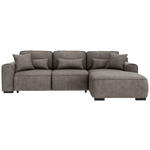 ECKSOFA Greige Chenille  - Greige/Grau, KONVENTIONELL, Kunststoff/Textil (293/205cm) - Carryhome