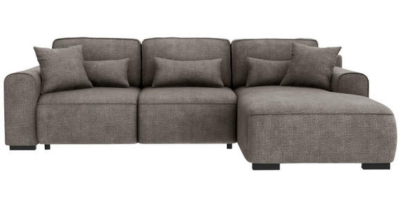 ECKSOFA Greige Chenille  - Greige/Grau, KONVENTIONELL, Kunststoff/Textil (293/205cm) - Carryhome