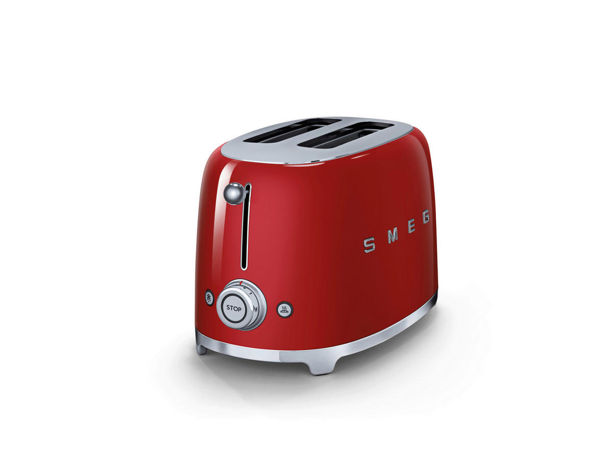 TOASTER  - Chromfarben/Rot, Basics, Metall (31/19,8/19,5cm) - SMEG