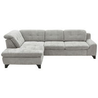 HÖRNSOFFA i chenille ljusgrå  - ljusgrå/svart, Klassisk, metall/textil (200/281cm) - MID.YOU