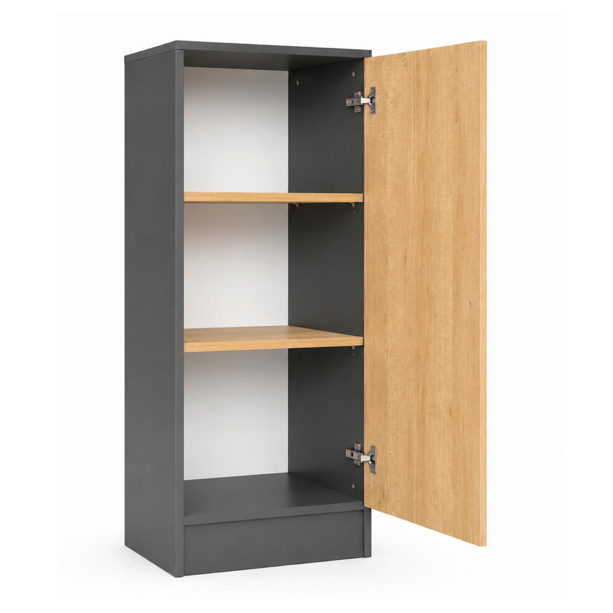 AKTENSCHRANK Anthrazit  - Honigeiche/Anthrazit, MODERN, Holzwerkstoff (52/114/32cm) - MID.YOU