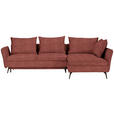 ECKSOFA  in Webstoff Rostfarben  282/182 cm  - Rostfarben/Schwarz, Design, Textil/Metall (282/182cm) - Carryhome