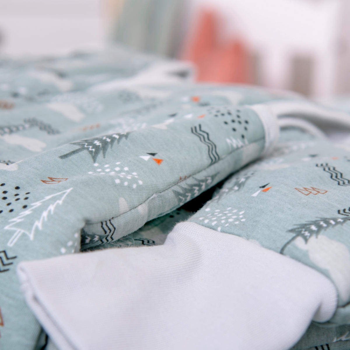 BABYSCHLAFSACK NORDIC FOREST  90/45 cm     - Salbeigrün, Basics, Textil (90/45cm) - Herding