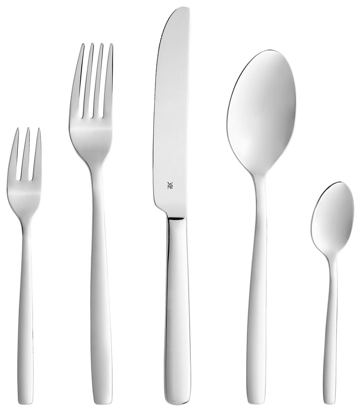 BESTECKSET Palma 30-teilig Edelstahl  - Edelstahlfarben, Design, Metall - WMF