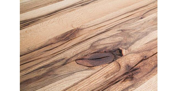ESSTISCH Wildeiche massiv rechteckig Eichefarben, Edelstahlfarben - Edelstahlfarben/Eichefarben, Design, Holz/Metall (220/100/77cm) - Novel