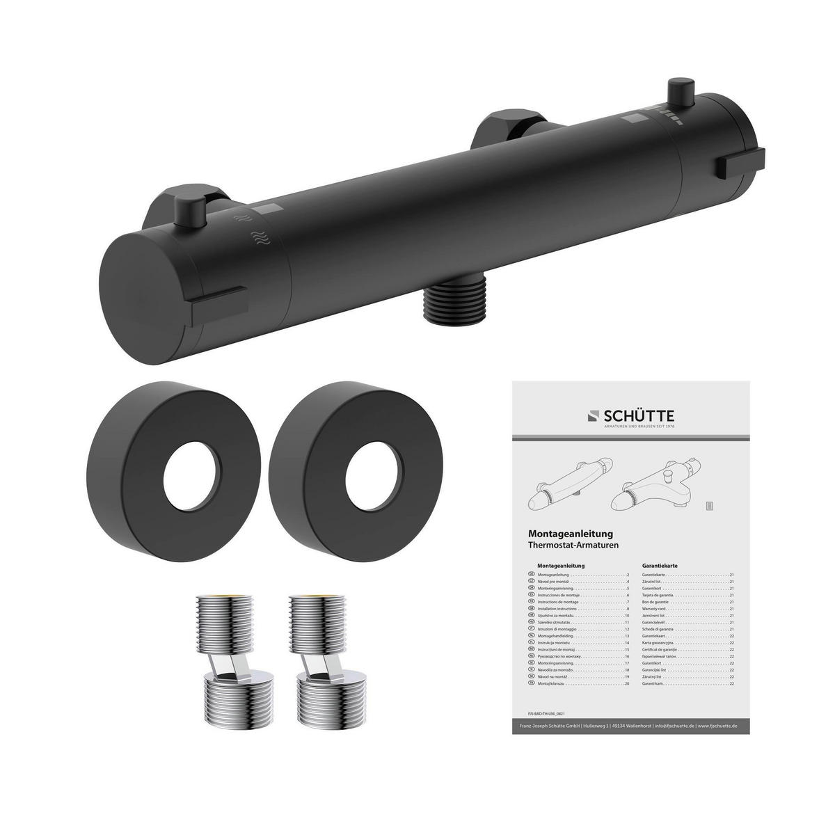DUSCHARMATUR  - Schwarz, Design, Metall (27/4/9,5cm) - Schütte