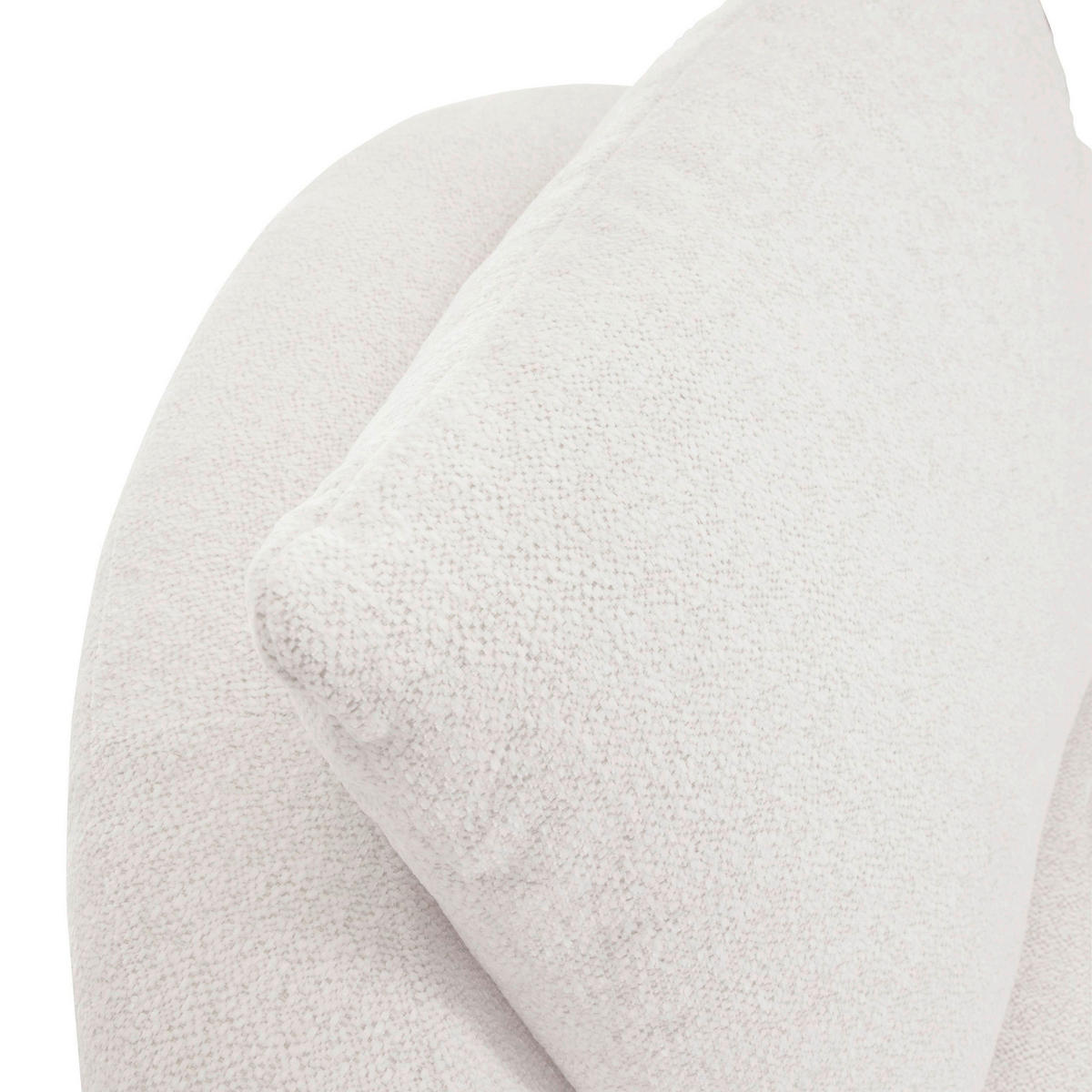 SESSEL in Flachgewebe Creme  - Creme/Schwarz, Design, Textil/Metall (130/78/112cm) - Lomoco