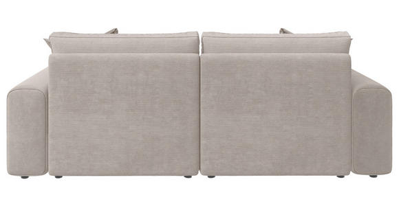 BIGSOFA Cord Beige  - Beige/Schwarz, MODERN, Kunststoff/Textil (234/93/190cm) - Carryhome