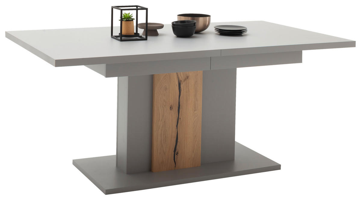 JEDÁLENSKÝ STÔL, sivá, farba duba, 180-280/100/78 cm - sivá/farba duba, Design, kompozitné drevo (180-280/100/78cm) - MID.YOU