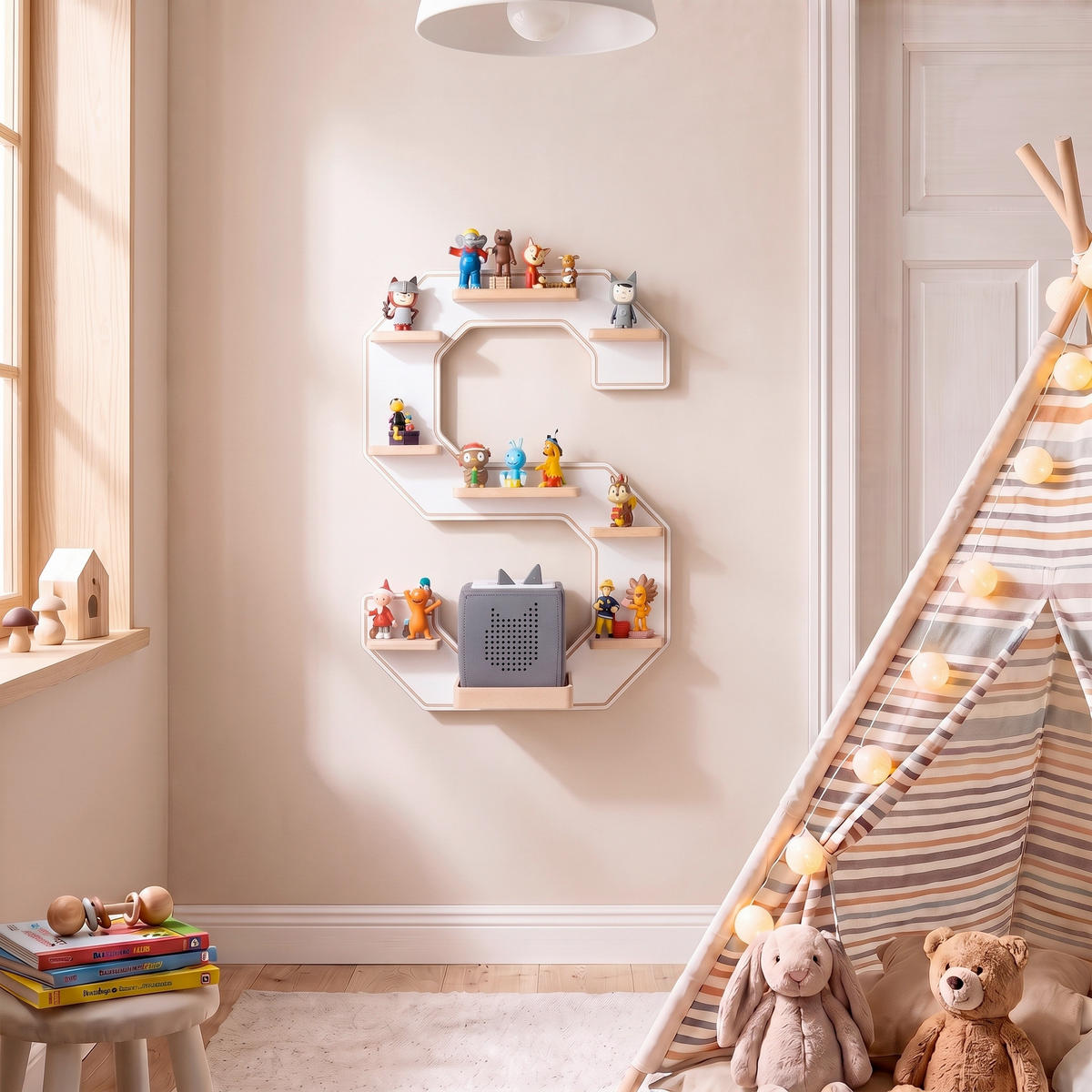 KINDERREGAL  - Weiss, Modern, Holzwerkstoff (40/54/19cm) - Livetastic